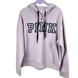 PINK Victoria’s Secret 1/4 Zip Hoodie Fleece Pullover